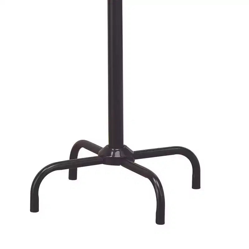 Okak Elegent Metal Freestanding Coat Rack with 3-Tier Hooks, Hall Tree with Minimalism Design, Storage Rack for Living Room, Bedroom, Black