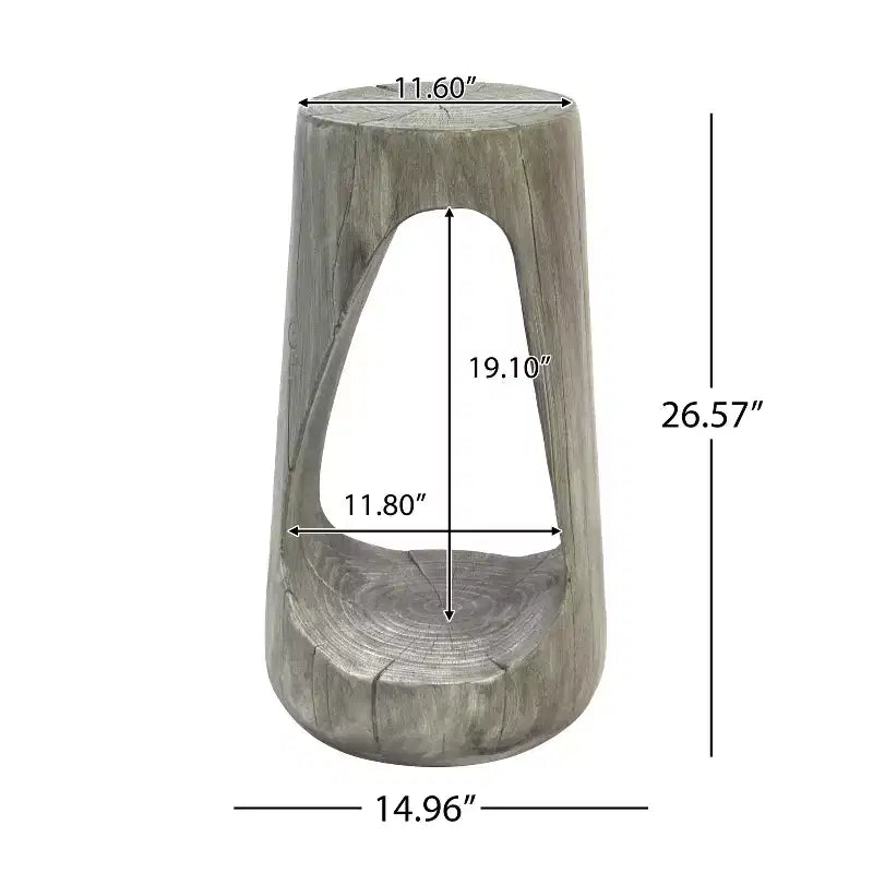 MAYEERTY 1 Pack Modern Hollow MGO End Table, Artistic Side Table for Living Room, Bedroom, Outdoor Patio
