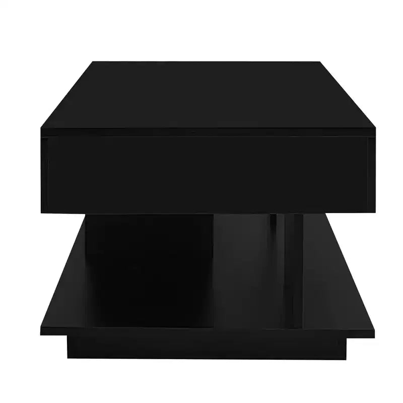 Modern Extendable Coffee Table with Storage, Adjustable Rectangle Center Table with Hidden Space for Living Room