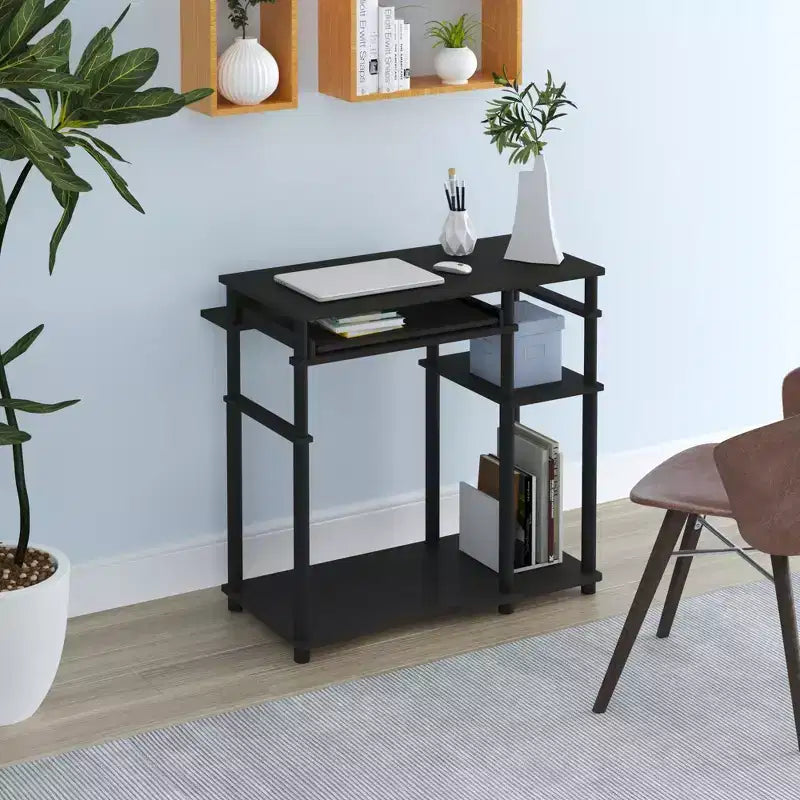 HOMLUX 31 Computer Desk with Storage Shelf & Sliding Keyboard Tray & Power Strip Holder