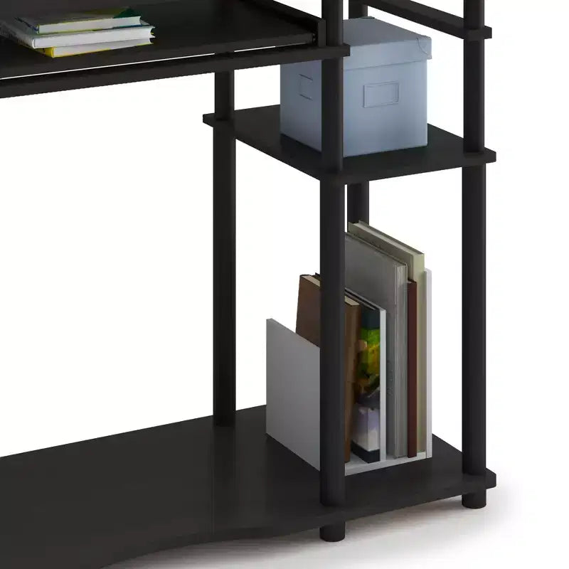 HOMLUX 31 Computer Desk with Storage Shelf & Sliding Keyboard Tray & Power Strip Holder