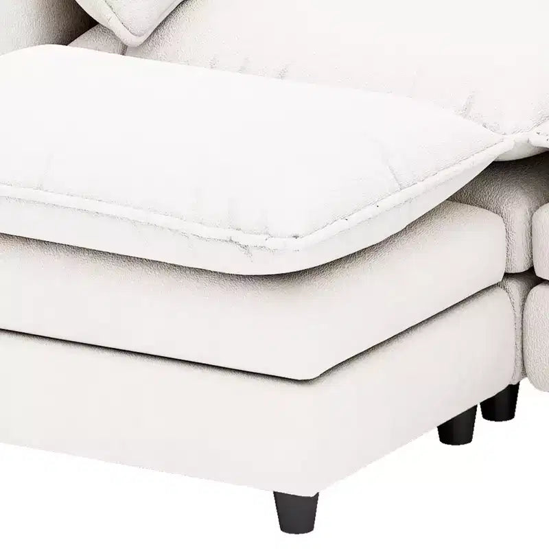 Sectional Sofa Couches L-Shape Upholstered Cloud Couch Sofa Couch Set With Ottomans 2 Seats Comfy Couch No Assembly