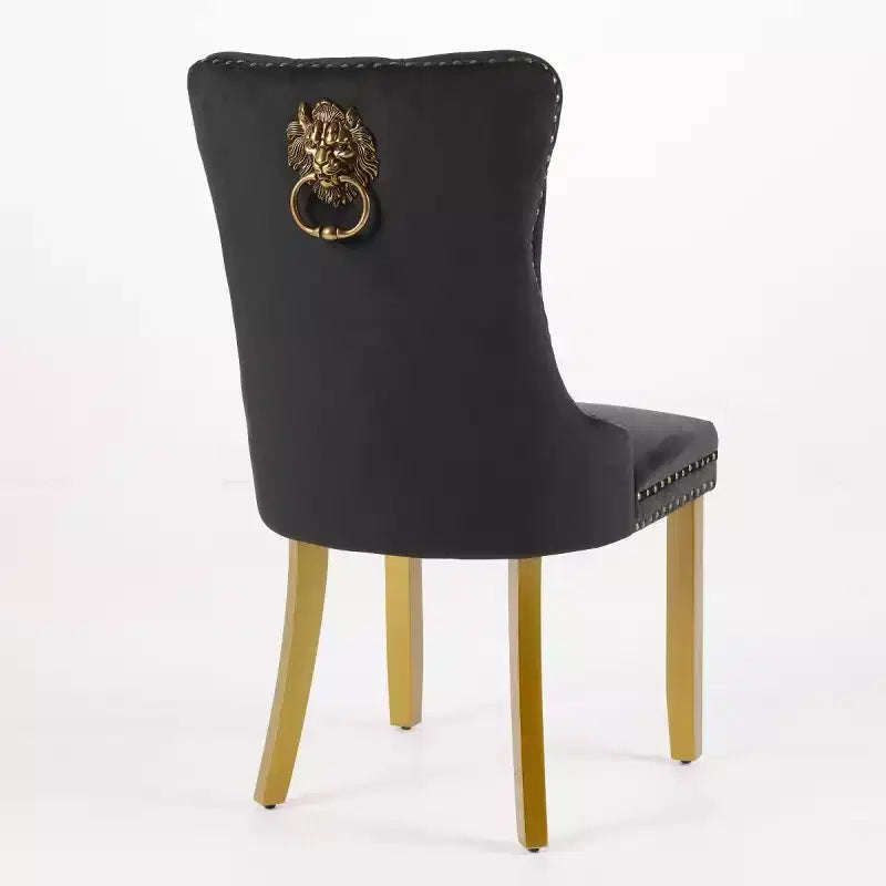 Set of 2 Mid-Century Modern Dining Chairs, Velvet Upholstered Dining Room Chairs, Contemporary Armless Kitchen Chairs with Wood Legs-Panipeachy