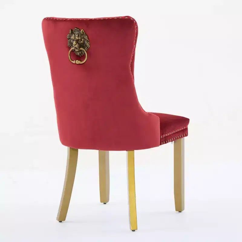Set of 2 Mid-Century Modern Dining Chairs, Velvet Upholstered Dining Room Chairs, Contemporary Armless Kitchen Chairs with Wood Legs-Panipeachy