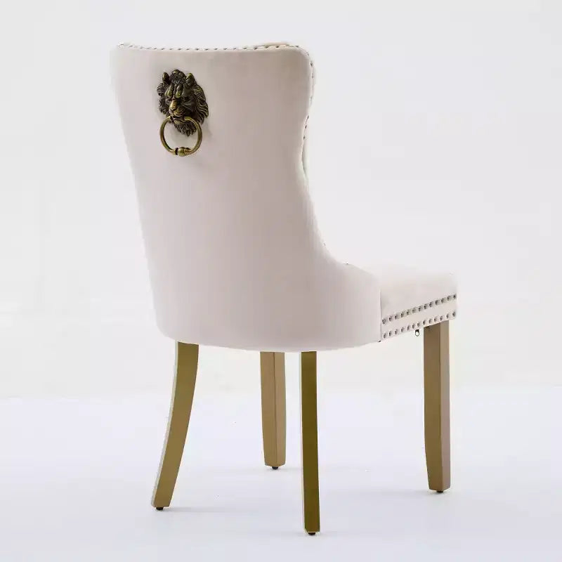 Set of 2 Mid-Century Modern Dining Chairs, Velvet Upholstered Dining Room Chairs, Contemporary Armless Kitchen Chairs with Wood Legs-Panipeachy