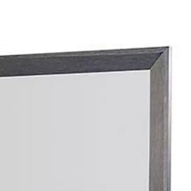 Royal Hampton Dresser Mirror, Classic Weathered Black Solid Rubberwood 42 Inch