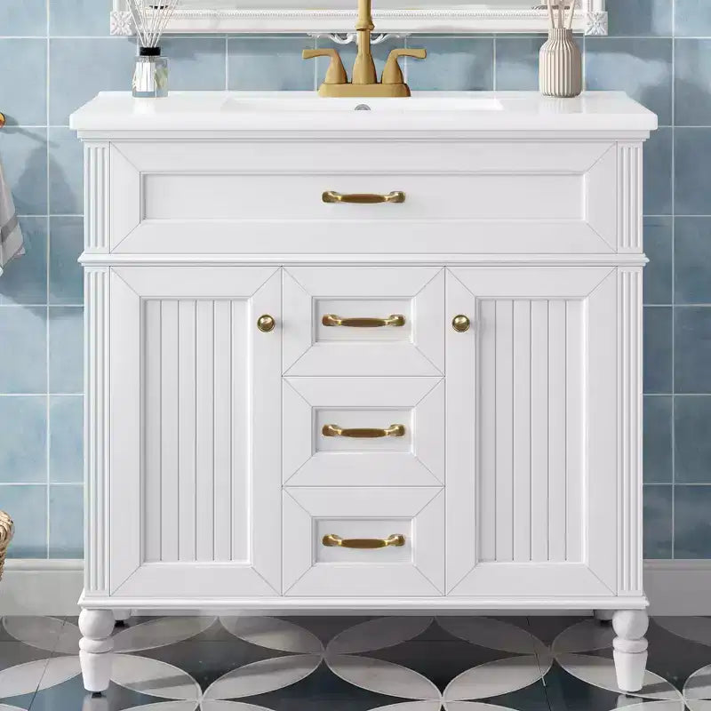 MAYEERTY Wall Mounted Medicine Cabinet, Modern Mirror Cabinet with 3 Doors, Bathroom Storage Cabinet
