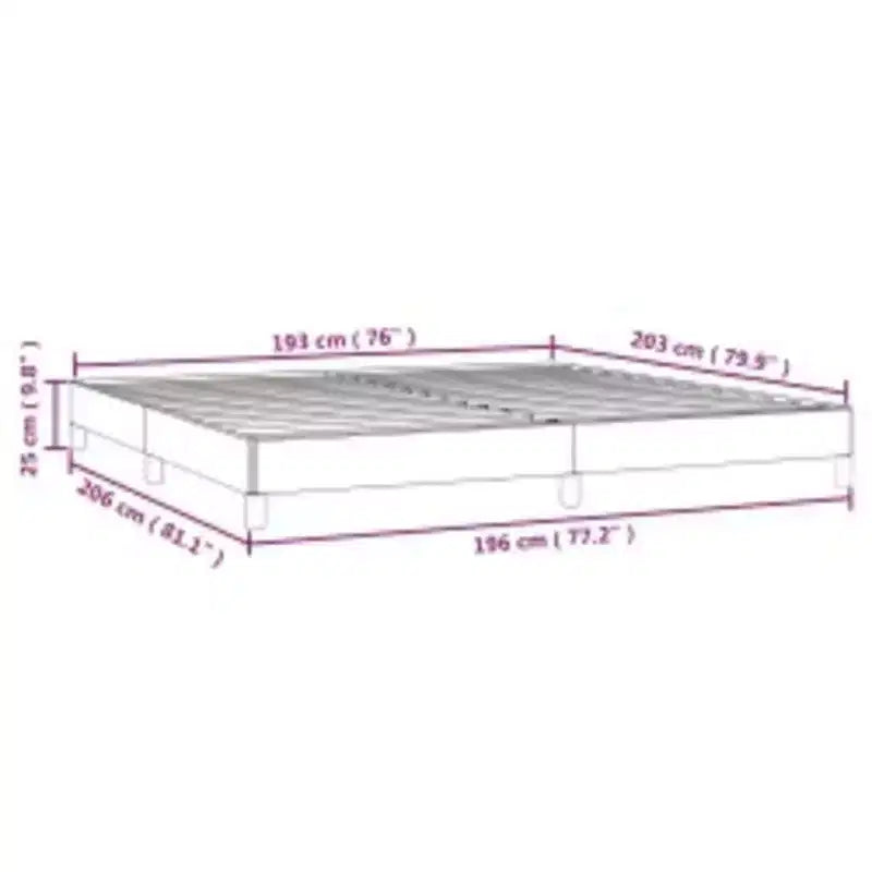 Bed Frame White Faux leather, plywood, engineered wood King