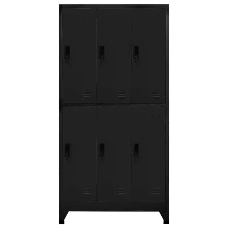 vidaXL Sideboard Black Cold-rolled steel Medium Cabinet Rectangular