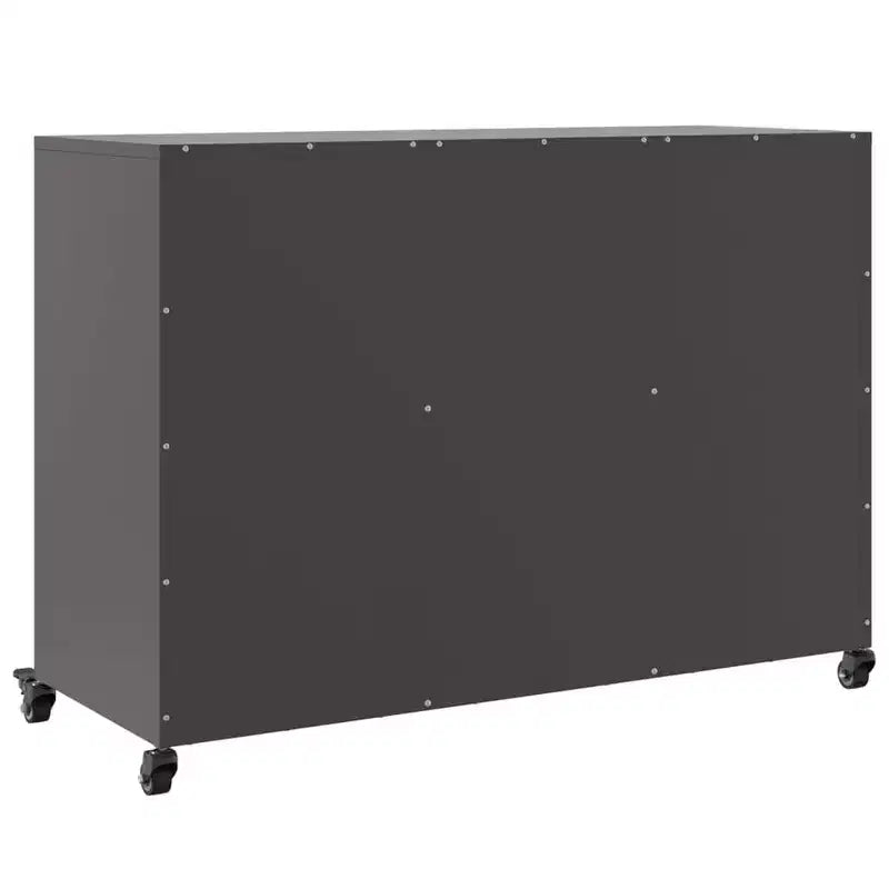vidaXL Sideboard Black Cold-rolled steel Medium Cabinet Rectangular