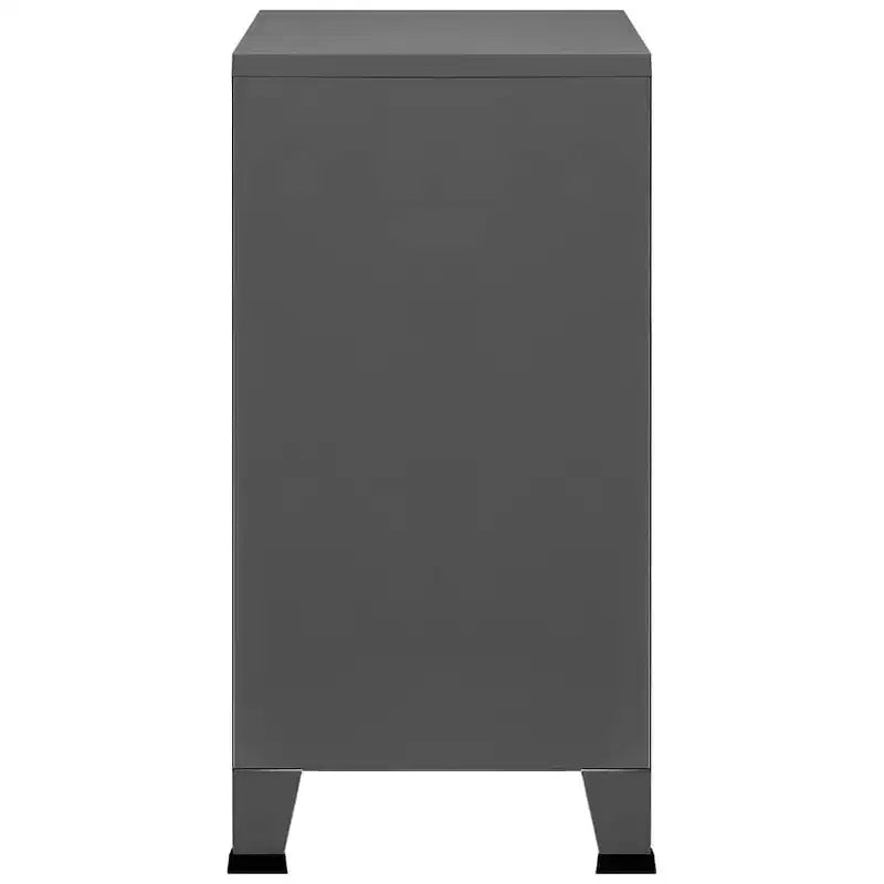 vidaXL Storage Chest White Steel, plastic 29.5x15.7x31.5 in