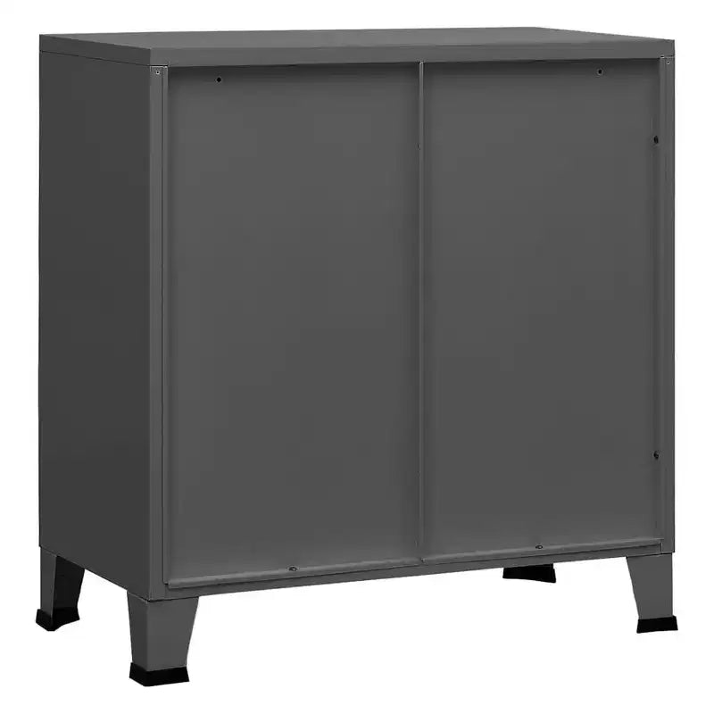 vidaXL Storage Chest White Steel, plastic 29.5x15.7x31.5 in
