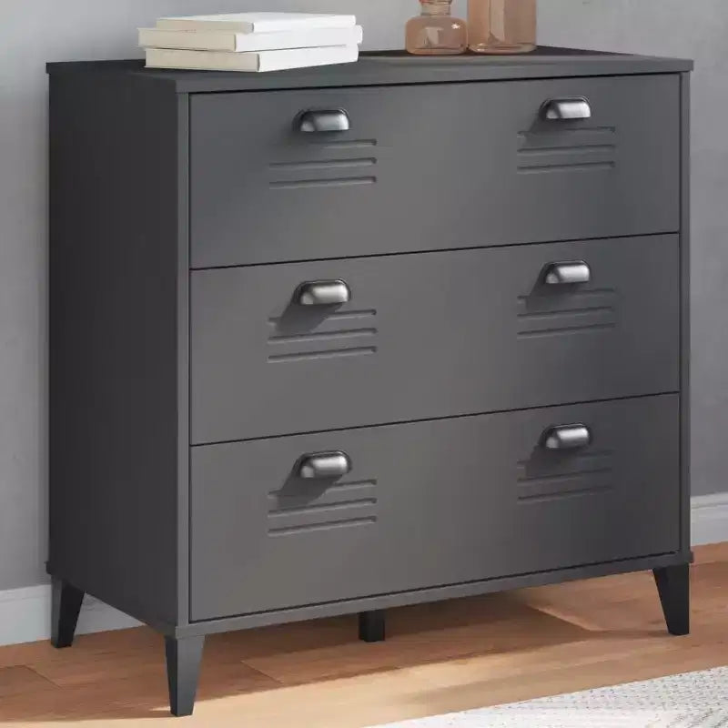 vidaXL Drawer Cabinet File Storage Home Living Room Furniture Solid Wood Pine