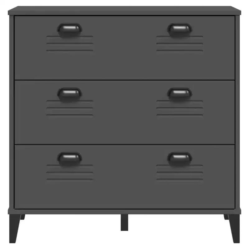 vidaXL Drawer Cabinet File Storage Home Living Room Furniture Solid Wood Pine