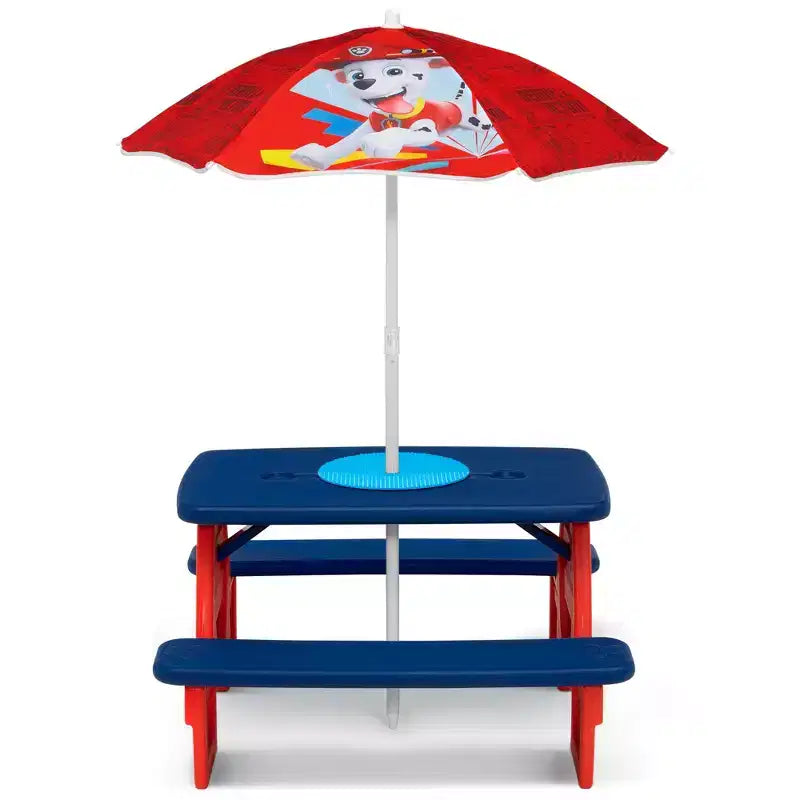 Delta Children PAW Patrol Kids Activity Picnic Table with Umbrella