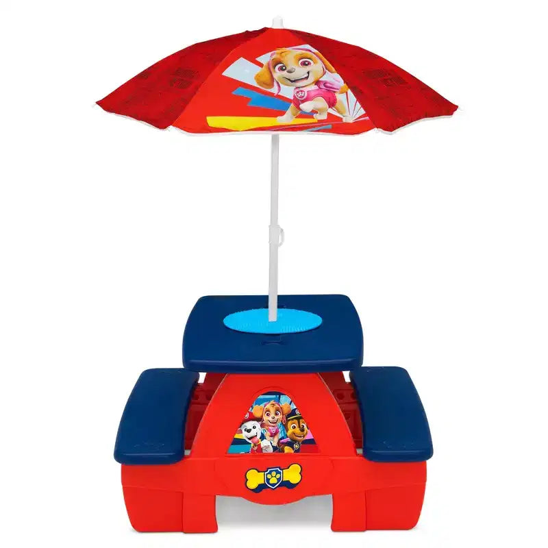 Delta Children PAW Patrol Kids Activity Picnic Table with Umbrella