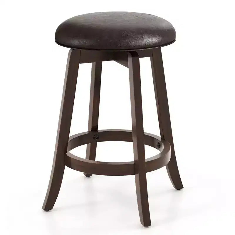 Costway 24 Counter Height Stools Set of 4 w/ 360 Swivel Round Seat & Footrest
