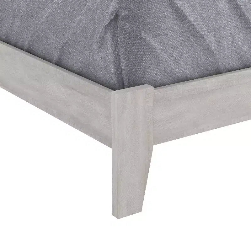 Galano Modern Platform Bed with Slatted Headboard 66.1 W  85.6 D  40.2 H
