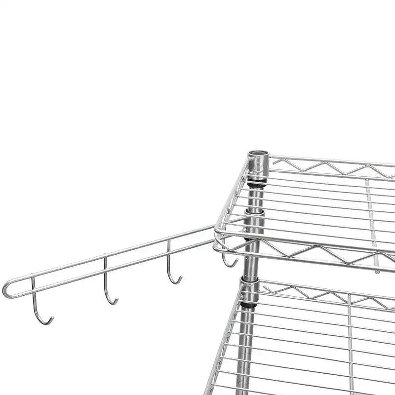 Karl Home 3 Layer Adjustable Kitchen Bakers Rack Microwave Oven Stand Storage Cart, Silver Powder