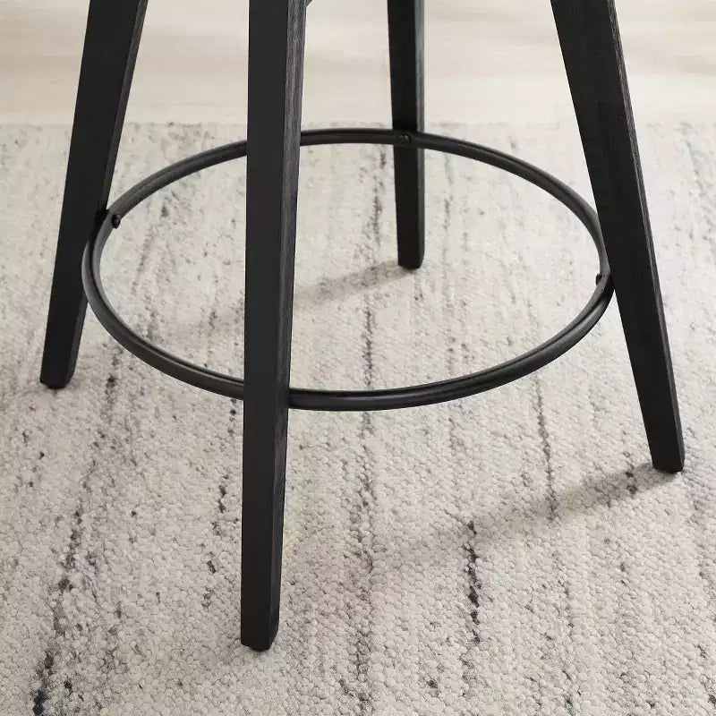 Art Leon Set of 2 Swivel Upholstered Counter Height Barstool