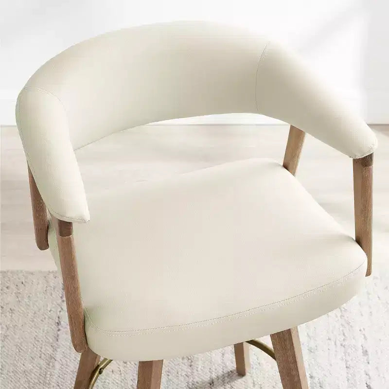 Art Leon Set of 2 Swivel Upholstered Counter Height Barstool