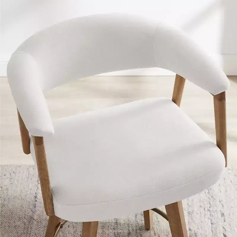 Art Leon Set of 2 Swivel Upholstered Counter Height Barstool