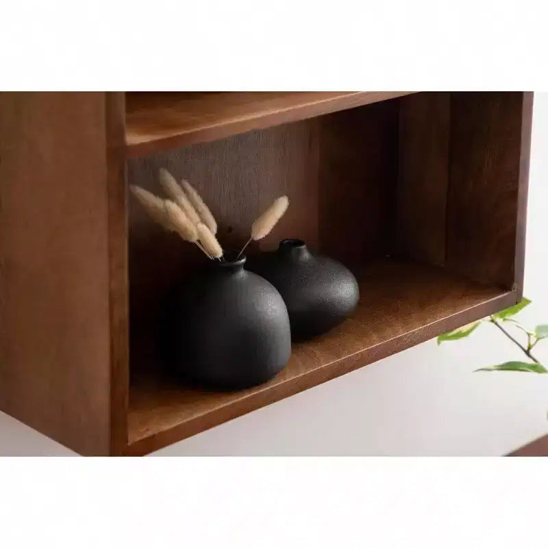 Modern Arched Wall Shelf 18x 26 Walnut Brown Transitional Arch Over - Toilet Entryway Storage Shelves