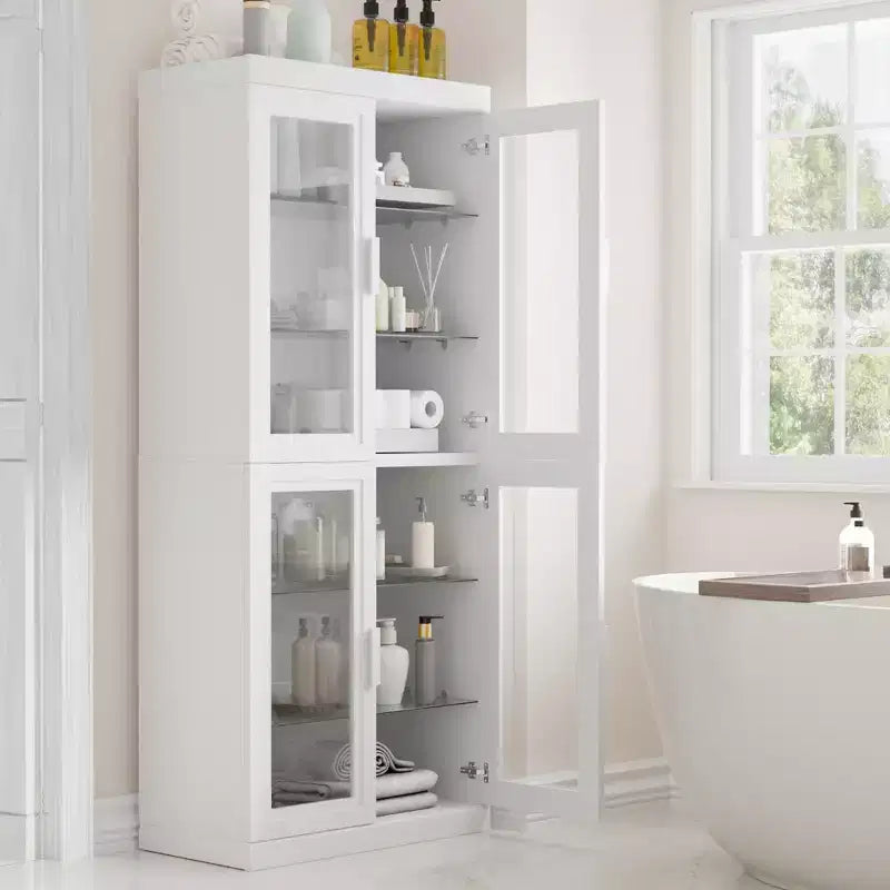 Dovelina Adjustable Hinges Cable Management! Black Sideboard Solves Storage Pain Points