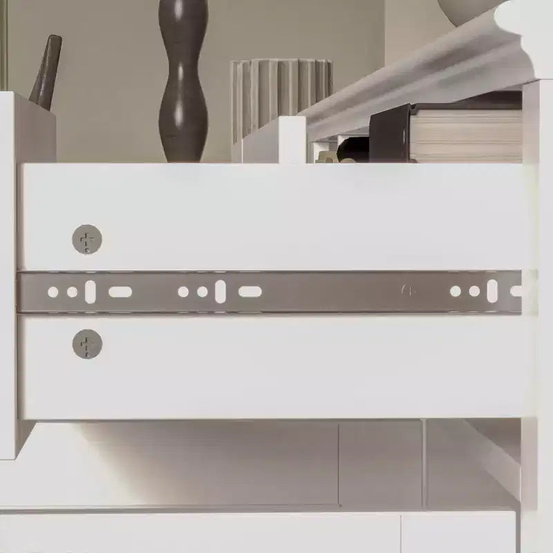 Famapy Modern TV Stand with Glass Doors 3-Drawer Media Console with Cable Management Versatile Storage Side Cabinet for Living Room