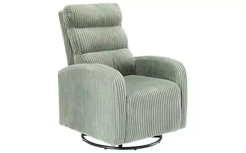 Okak Modern Upholstered Swivel Recliner Chair with Adjustable Footrest,Deep Seat Lounge Sofa Chair with High Backrest
