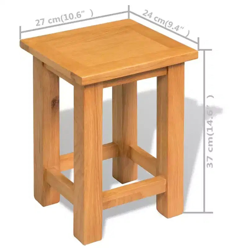 vidaXL End Tables 2 pcs 10.6x9.5x14.6 Solid Oak Wood