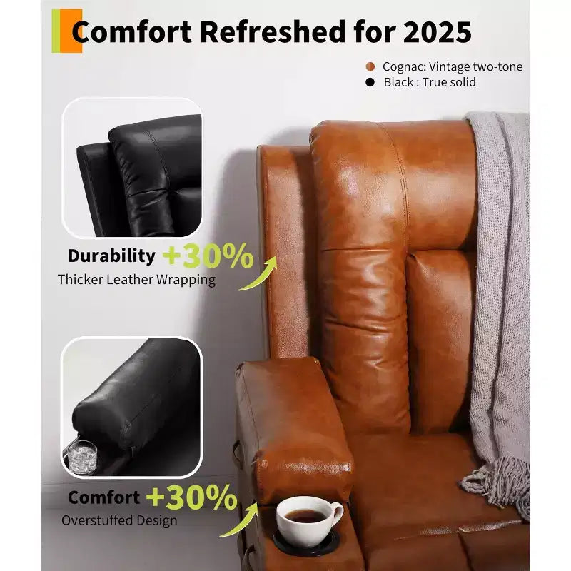 Electric Lift Recliner Chair - Heat and Massage for Elderly & Mobility Impaired, Adjustable Back and Legs, Heavy Duty Lift Chair for Seniors