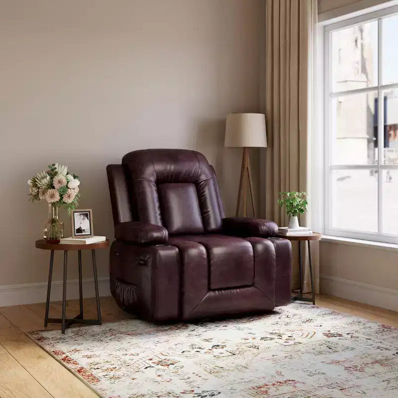 Electric Lift Recliner Chair - Heat and Massage for Elderly & Mobility Impaired, Adjustable Back and Legs, Heavy Duty Lift Chair for Seniors