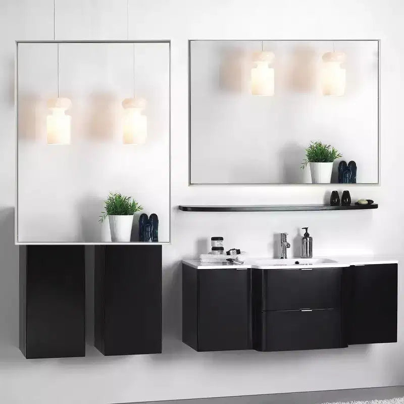 TUYOHW Bathroom Mirror,Modern Floating Design Wall Mirror with Beveled Edge for Bathroom