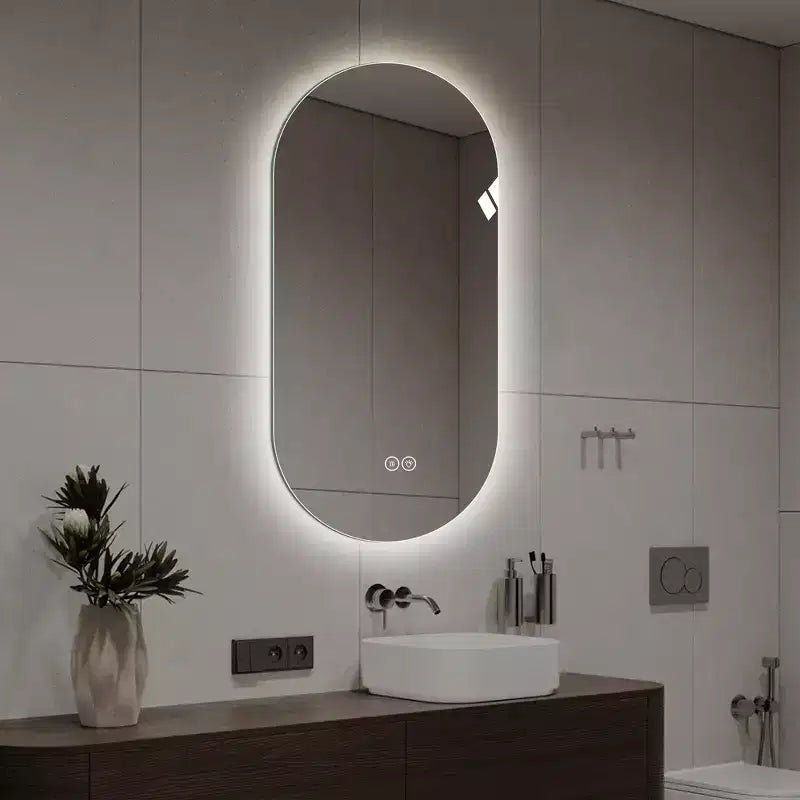 Whisen 30 Smart Wall Mounted Bathroom Mirror, Touch Screen Anti-fog Mirror
