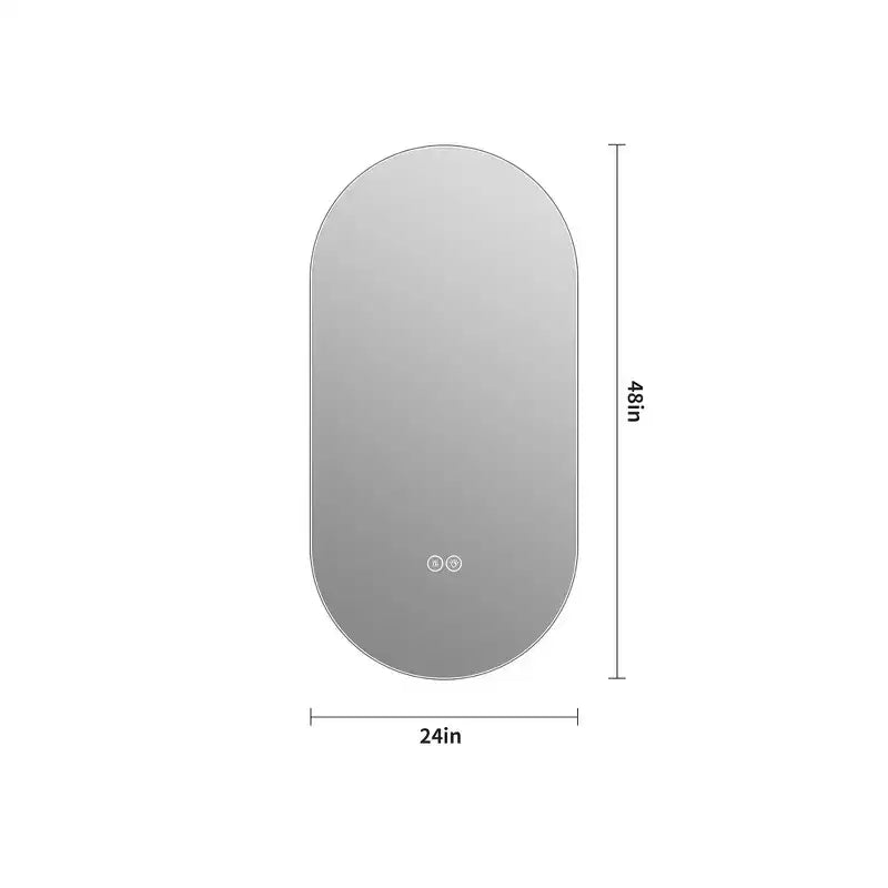 Whisen 30 Smart Wall Mounted Bathroom Mirror, Touch Screen Anti-fog Mirror