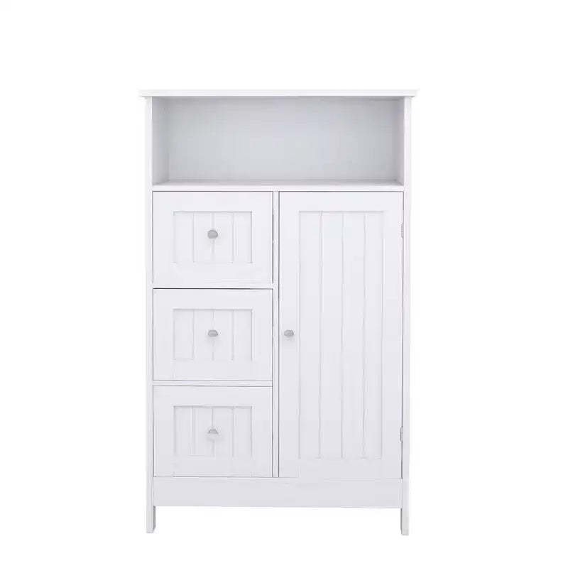Bathroom Storage Cabinet, Freestanding Storage Organizer with 3 Drawers, Wooden Floor Cabinet for Living Room Bathroom Kitchen Entryway