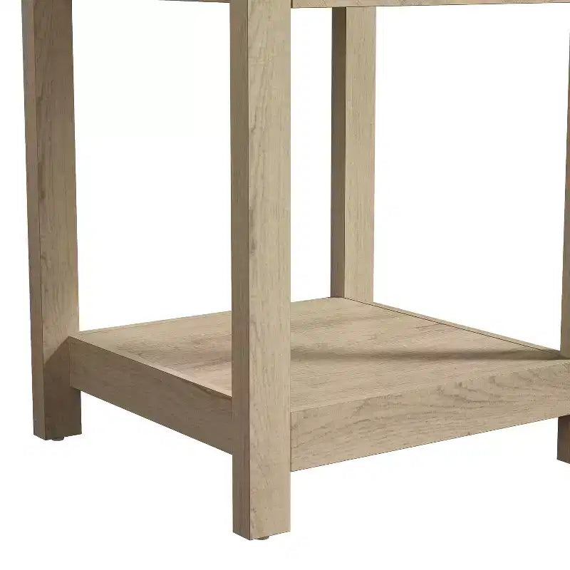 Galano 2-Piece Nightstand Set with Drawer and Open Shelf Storage 16.5 H  15.4 W  23.2 D