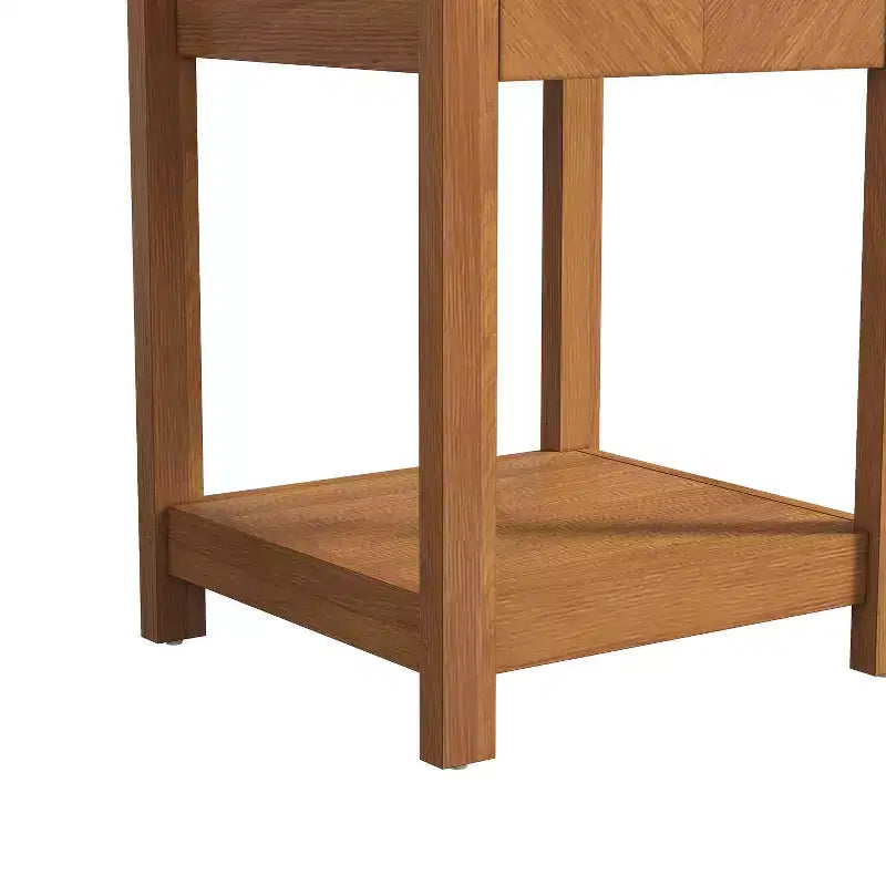 Galano 2-Piece Nightstand Set with Drawer and Open Shelf Storage 16.5 H  15.4 W  23.2 D