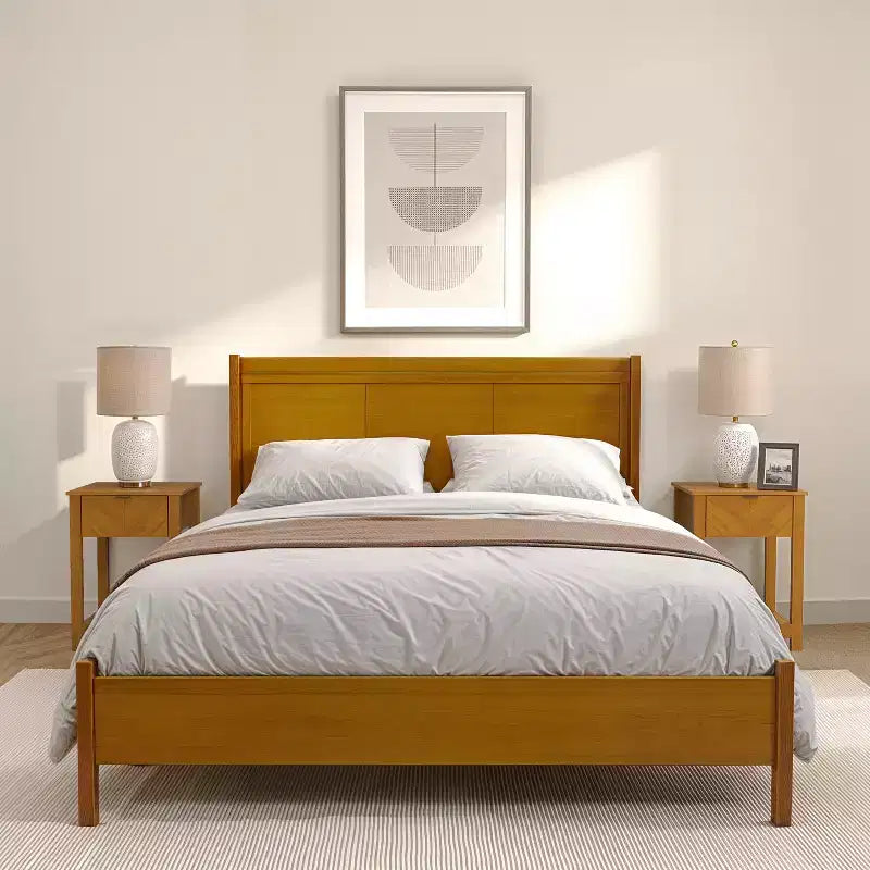 Galano 2-Piece Nightstand Set with Drawer and Open Shelf Storage 16.5 H  15.4 W  23.2 D