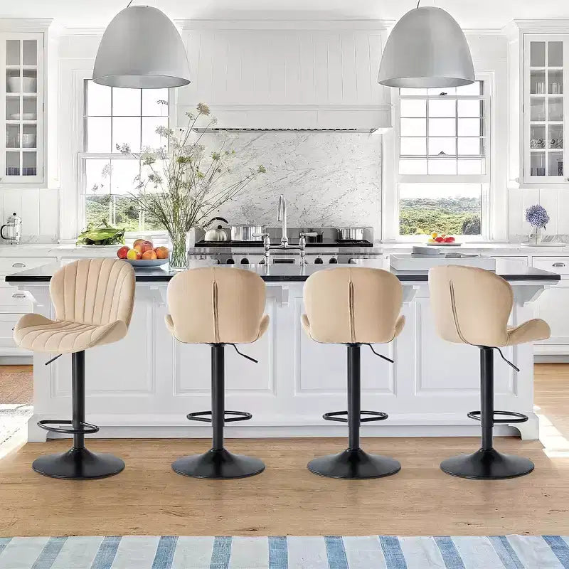 TUYOHW Adjustable Height Faux Leather Bar Stools Set of 2,Swivel Bar Chair with Footstool,Counter Height Chairs for Kitchen,Office,Home Bar