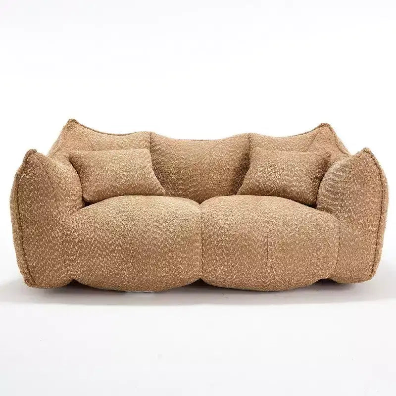 TUYOHW 73 Inch Extra Long Bean Bag Sofa,2-Person Chenille Lounger with High-Resilience Foam Core,Chenille Floor Sofa for Living Room
