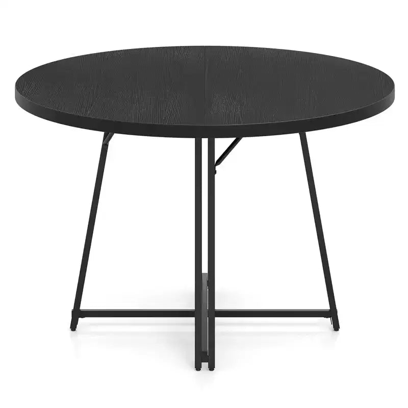 Costway 47 Inch Dining Table w/8 Metal Supporting Legs & Cross Base for Dining Room