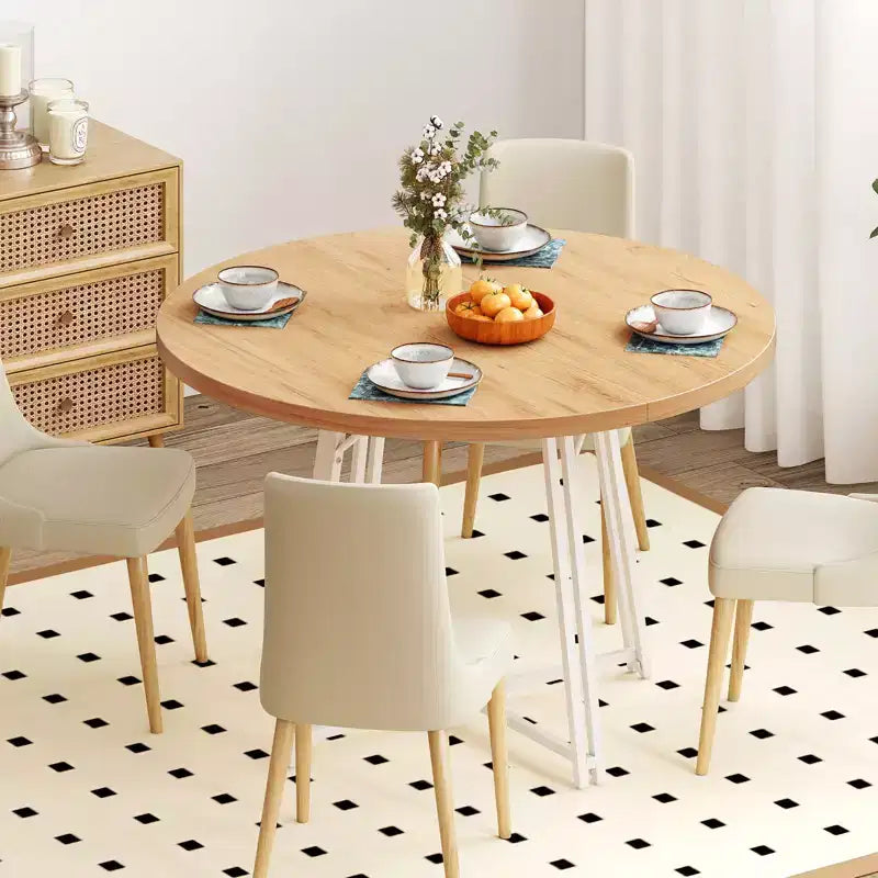 Costway 47 Inch Dining Table w/8 Metal Supporting Legs & Cross Base for Dining Room