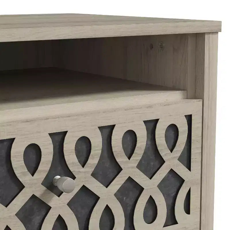 Galano Modern 2-Drawer Nightstands with Open Storage 20.9 W  15.7 D  22.7 H
