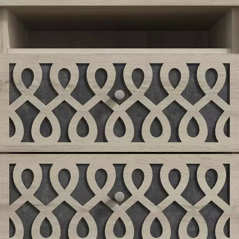 Galano Modern 2-Drawer Nightstands with Open Storage 20.9 W  15.7 D  22.7 H