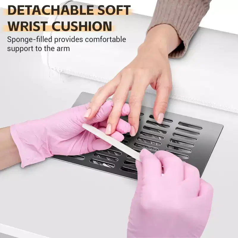 Manicure Table Nail Desk for Nail Tech, Nail Table Station with Electric Dust Collector, Nail Salon Storage Table