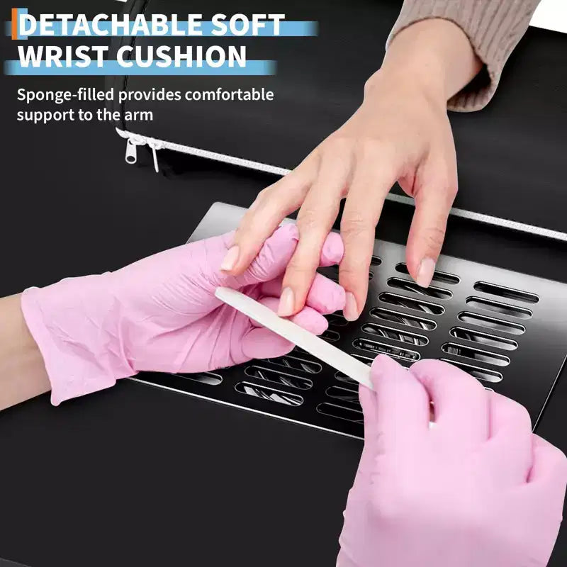 Manicure Table Nail Desk for Nail Tech, Nail Table Station with Electric Dust Collector, Nail Salon Storage Table