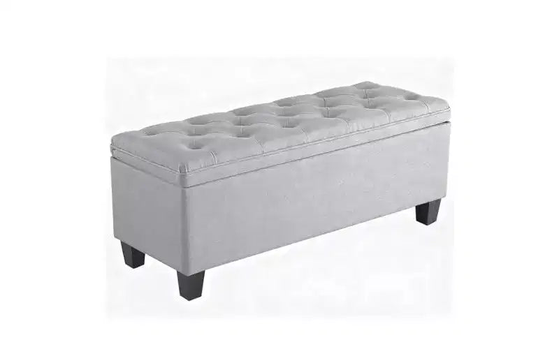 Okak Modern Rectangle Button Tufted Ottoman Bench with Storage Function,Upholstered Storage Bench for Living Room,Bedroom