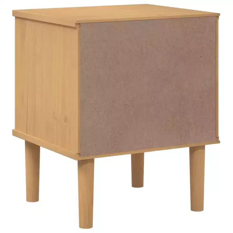 vidaXL Bedside Cabinet Furniture for Bedroom SENJA Rattan Look Solid Wood Pine, Engineered Wood - Nightstand